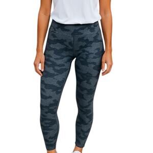 Raw Gear Women’s Black‎ and Gray Camo High-Waisted Leggings Size S